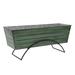 Achla Designs Large Galvanized Steel Flower Box with Odette Stand, 35,25 Inch Wide, Green