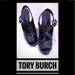 Tory Burch Shoes | Like New - Tory Burch Strappy Black Heels / Sandals | Color: Black | Size: 10.5