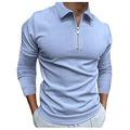 AWDX Men's Long Sleeve Lapel Polo Long Sleeve Shirt Casual Long Sleeve Shirt Regular Fit Basic Casual Shirt Men's Shirts Business Shirts For Men Muscle Fit Shirts Long Sleeve Shirt Button-Down Collar, 06-light blue, 3XL