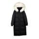 Large Real Raccoon Fur Collar Women Winter 90% Duck Down Jacket Female Loose Thick Long Feather Coat Plus Size - black jacket3,XL