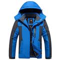 Men Winter Streetwear Parka Windbreak Plus Velvet Thick Warm Windproof Coats Male Military Hooded Anorak Jackets Men's Winter Jackets (Color : Blue, Size : 5XL)