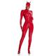 ZLZNX Women Latex Catsuit PVC Faux Leather One Piece Jumpsuit Lady Bodysuit Costume PU Erotic Lingerie Clubwear,Red,XL