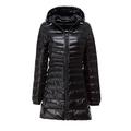 7XL Winter Hooded Down Jackets Women White Duck Down Coat Casual Ultra Light Long Sleeve Outerwear Tops Plus Size - SY001black,XXL,China