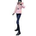 Quality Women Down Jackets 3 Colors Large Fox Fur Collar Black Ski Down Coats Female Winter Fashion Clothes - Pink,0 --S,China