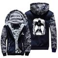 WYH-YWS Bleach Boys' Jacket Transition Jacket with Velvet Lining Wind Jacket Outdoor Jacket with Functional Jacket Autumn Jacket Hiking Jacket, Camouflage blue, S