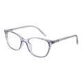 ProEyes Aquila, Progressive Multifocal Petite Size Reading Glasses with Spring Hinges, Zero Magnification on Top Lens, Anti Blue Light Resin Lens (Gray, 2.50 x)