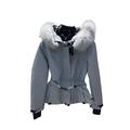 Quality Women Down Jackets 3 Colors Large Fox Fur Collar Black Ski Down Coats Female Winter Fashion Clothes - light blue,3--XL,China