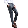 Beastle Men's Casual Pants Fashionable Urban Slim-fit Straight-Leg Casual Pants Business Commuter Temperament Casual Pants 30 Dark Gray