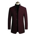 ZMK-720 Mens Pea Coat Winter Men's Overcoat Men's Overcoat Overcoat Mens Coats And Jackets Coat Men Mens Cashmere Coat (Color : Burgundy, Size : 4XL)