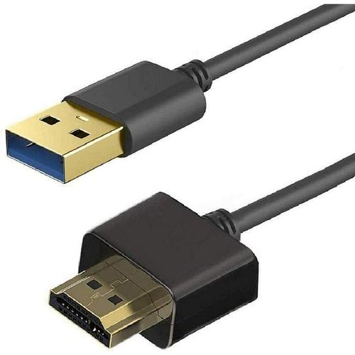 USB-auf-HDMI-Kabel,HDMI-auf-USB-Kabeladapter 2 m USB 2.0-Stecker auf HDMI-Stecker Ladekabel