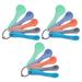 Handy Housewares 5 Piece Colorful Plastic Nesting Measuring Spoon Set - 1/4 tsp to 1 tbsp for Dry or Liquid Ingredients