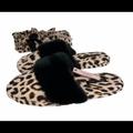 Victoria's Secret Shoes | Fur Trimmed Slipper, Cheetah Print | Color: Black/Tan | Size: Small (5-6)