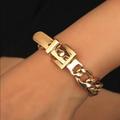 Free People Jewelry | Chunky Buckle Bracelet 14k Gold Plated | Color: Gold | Size: Os