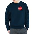 Sweatshirt navy, with a standard Chicago fire department emblem on the chest, XX-Large