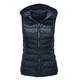 SJKU Women's Full Zip Hooded Warm Vest,Winter Waistcoat Plus Size Slim Sleeveless Cotton Jacket,Navy Blue,4XL