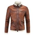 Men Motorcycle Jacket Short Wind- and Waterproof Gentleman Casual Men Long Sleeve Autumn and Winter New Urban Modern Trend Punk Style Men Jacket