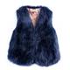 Winter Trend Womens Sleeveless Faux Fur Waistcoat Solid Collor Winter Loose Vest Coat Winter Outerwear Thick Cardigan Vest (Color : NY, Size : M)