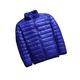 Men's Jacket Winter Warm Jackets Windproof Coat with Zip Pockets Hood,Without Hat,Work Top Short Blue Without Cap 5XL