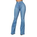 FGDH Jeans for Women High Waist mom Jeans,High Waisted Wide Leg Jeans Comfortable Trendy Wide Leg Denim Jeans Elegant Retro Leggings for Work/Party/School Blue