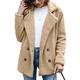 Winter Coats Women, Eogrokerr Luxurious Faux Fur Collar Hood Full Fake Fur Trim Wrap Scarf for Winter Coat Jacket Parka Khaki