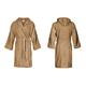 Bassetti Bathrobe Dressing Gown Bath Towelling Robe Sauna Men's Women's Super Soft, Absorbent and Comfortable with Hood, Pockets, Betl,100% Cotton 360gr/m² - L - Brown