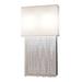 Meyda Lighting Francesca 2 - Light Flush Mounted Sconce Metal/Fabric in Gray/White | 28 H x 15 W x 4 D in | Wayfair 137704