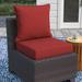 Freeport Park® Falzone Outdoor Lounge Chair 6" Cushion Synthetic in Red/Brown | 6 H x 24 W in | Wayfair 8192BAE2B5FB4454A5E74D5BD4AF97A3