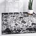 Black 72 x 0.33 in Indoor Area Rug - Bungalow Rose Ortilio Oriental White/Area Rug Polypropylene | 72 W x 0.33 D in | Wayfair