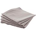Lot de 4 serviettes de table Chambray gris souris 40x40cm - Atmosphera créateur d'intérieur - Gris