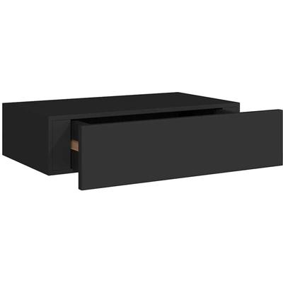Wandregal mit Schublade Schwarz 40x23,5x10 cm mdf Vidaxl Image