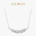 Ailmay – collier en argent Sterling 925 véritable pour femmes pendentif en Zircon transparent de