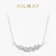 Ailmay – collier en argent Sterling 925 véritable pour femmes pendentif en Zircon transparent de