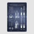 Spacex Crew Dragon Spacecraft Falcon 9 Rocket Metal Sign Cinema Kitchen Club Bar btPlaques 18