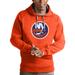 Men's Antigua Orange New York Islanders Logo Victory Pullover Hoodie