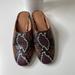 Madewell Shoes | Madewell The Alicia Mule Flat In Snake Embossed Textured Leather Size 7 | Color: Brown/Tan | Size: 7