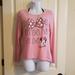 Disney Tops | Disney Minnie Mouse Long Sleeve Soft Tee | Color: Black/Pink | Size: M
