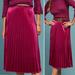 Anthropologie Skirts | Anthropologie Maeve Pleated Velvet Midi Skirt Us Size S | Color: Purple | Size: Small