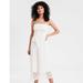 American Eagle Outfitters Pants & Jumpsuits | American Eagle Outfitters Embroidered Tube Jumpsuit Strapless Ivory, Small | Color: Cream/White | Size: Xs