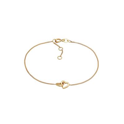 Elli PREMIUM Herz Heart Verschlungen 585 Gelbgold 16 Damen Image