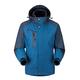 Velvet Ski Men Hooded Jacket Outdoor Mountaineering Pocket Sports Waterproof Men's Coats & Jackets Jacket For Men (Blue, XXXXL)