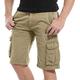 Biutimarden Mens Cargo Shorts Summer Casual with Multi Pockets Lightweight Work Shorts Multi-Pockets Pants Cargo Fishing Hiking Shorts Without Belt (Khaki)