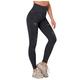 Running Pure Color Pants Sports High-Waist Hip-Lifting Yoga Fitness Women's Yoga Pants (Black, M)