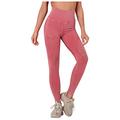 Running Pure Color Pants Sports High-Waist Hip-Lifting Yoga Fitness Women's Yoga Pants (Pink, L)