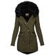 Women's Winter Hooded Coat Waterproof Warm Long Puffer Jacket Parka (Color : Green, Size : M)