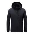 Men Hooded Mountaineering Velvet Waterproof Sports Pocket Jacket Outdoor ski Men's Coats & Jackets Winter (Black, XXXXL)