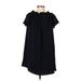 Pleione Casual Dress - Shift: Blue Print Dresses - Women's Size Small