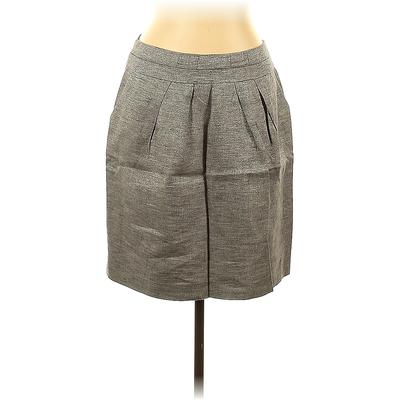 Talbots Casual Skirt: Gray Print Bottoms - Women's Size 10 Petite