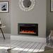 Symple Stuff Wall-Mountable/Insert Electric Fireplace in Black | 17 H x 30 W x 4.13 D in | Wayfair 9C97B76E59E440B79F2CF5328ADB5C3F