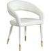 Willa Arlo™ Interiors Yonkers Parsons Chair Faux Leather/Upholstered in White | 31.5 H x 23 W x 23 D in | Wayfair F0D13D92876B43298DEAA4ED4171C6EA