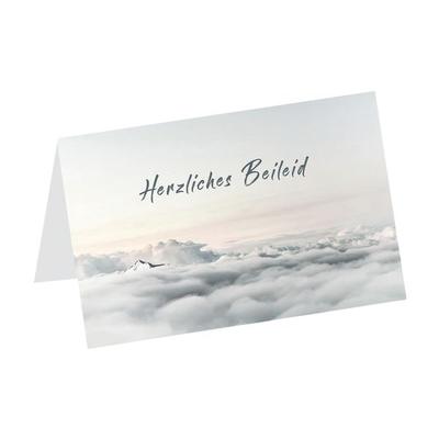6er-Pack Trauerkarten »Wolken«, LUMA KARTENEDITION, 17.5x11.5 cm